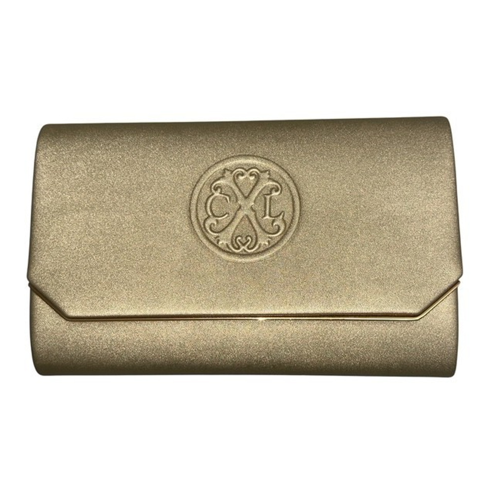 CXL by Christian Lacroix Gold Clutch Snap Purse Madison Smooth Detachable Chain